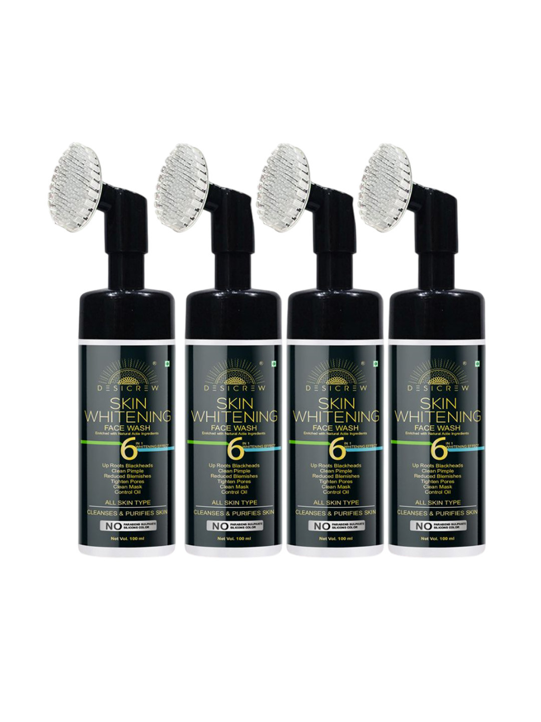 Desi Crew Set Of 4 Skin Whitening Face Wash-100 ml Each