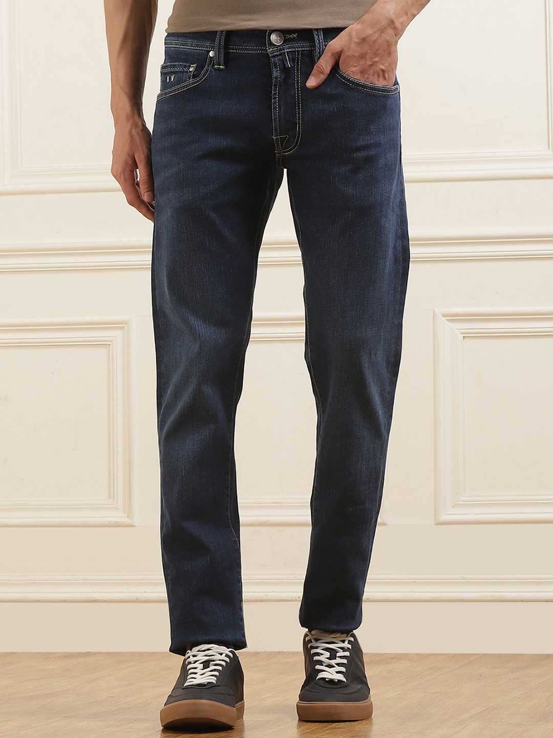 Tramarossa Men Slim Fit Highly Distressed Light Fade Jeans