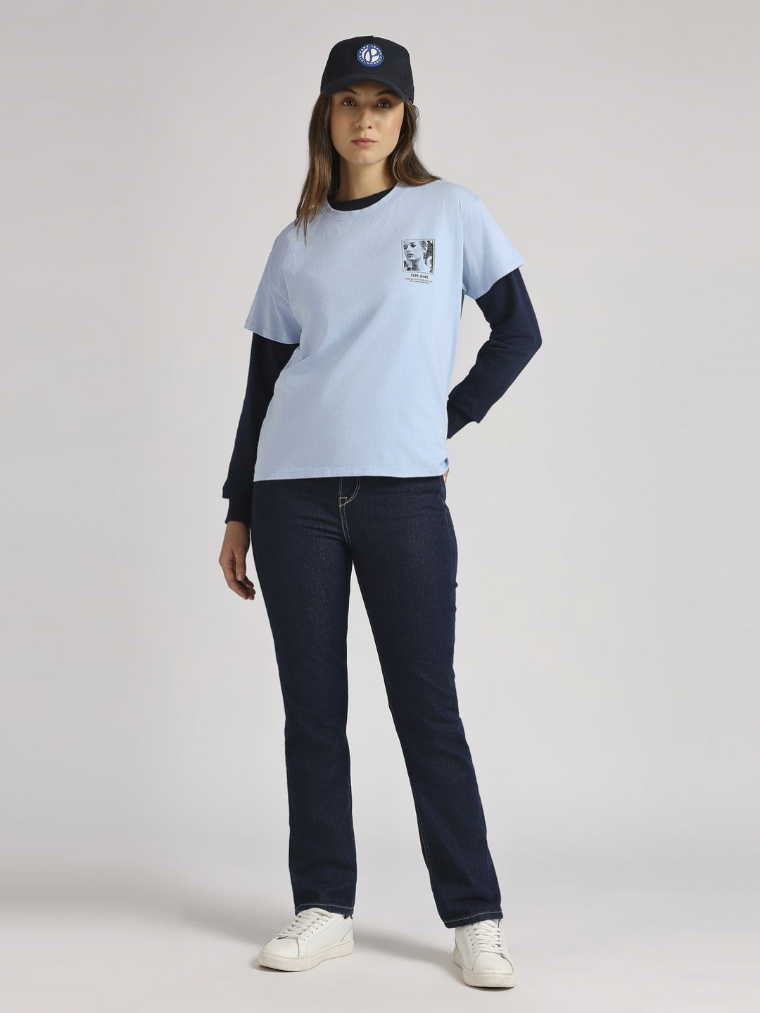 Pepe Jeans Women Printed Pure Cotton T-shirt