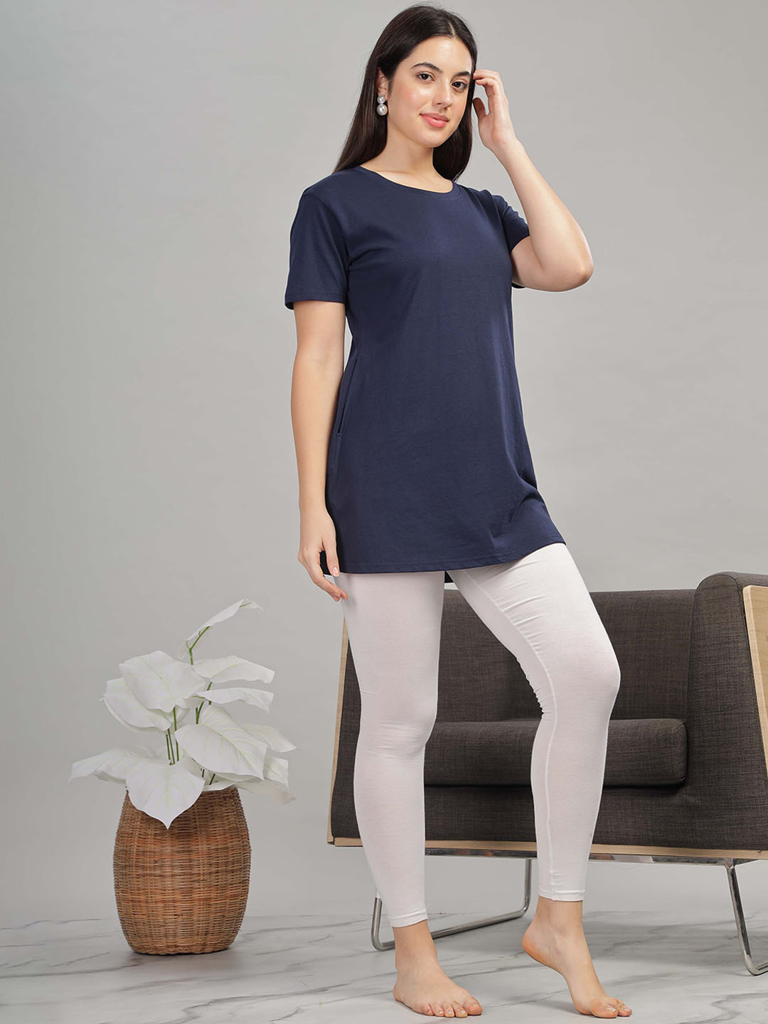 9shines Label Round Neck Cotton Lounge T-shirts