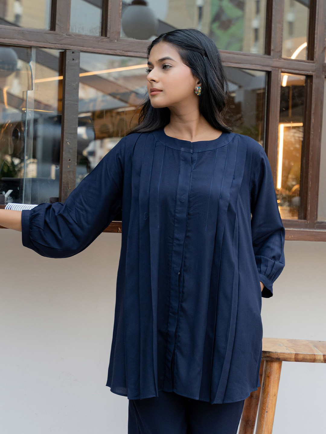 GULABOSITABO Front Pleated flared Top