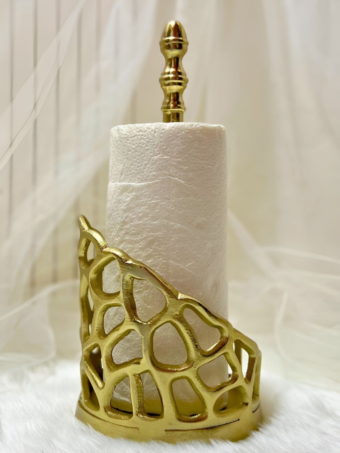 Timaya's Decor Priscilla Gold Toned Glossy Brass Napkin Holders