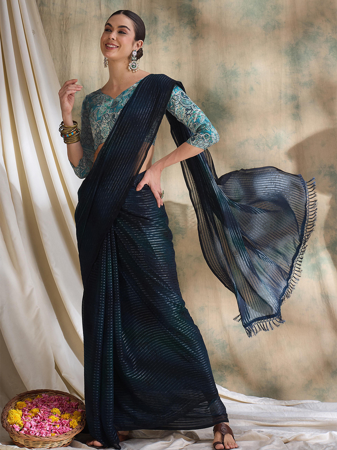 Sangria Saree With Blouse Piece