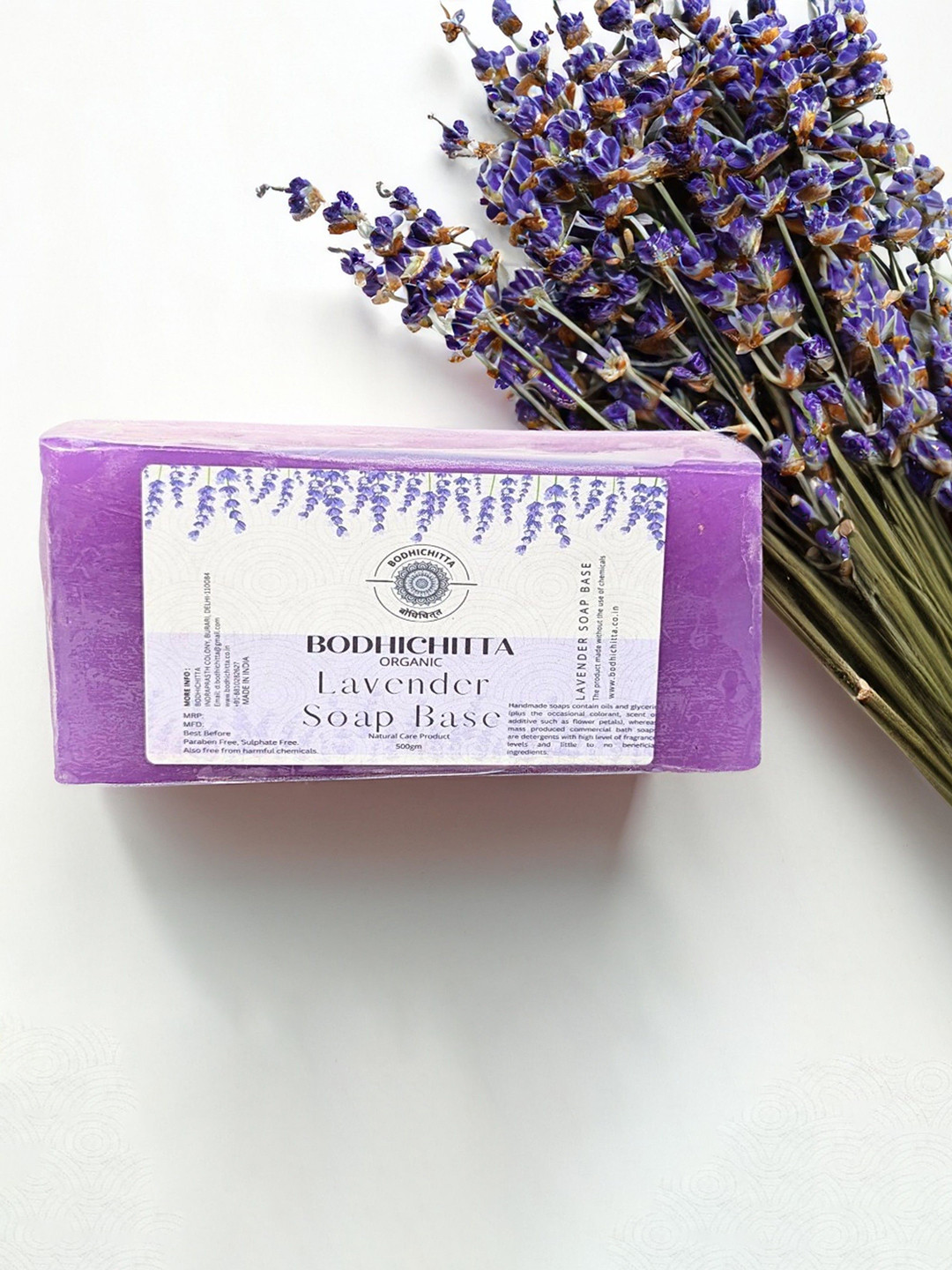 Bodhichitta Organic Lavender Glycerin Soap Base- 500gm
