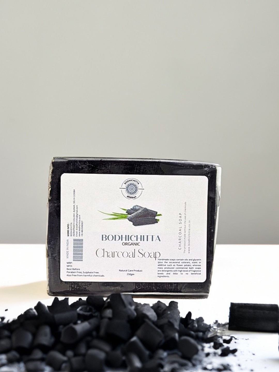 Bodhichitta Organic Charcoal Soap Base 250 gm