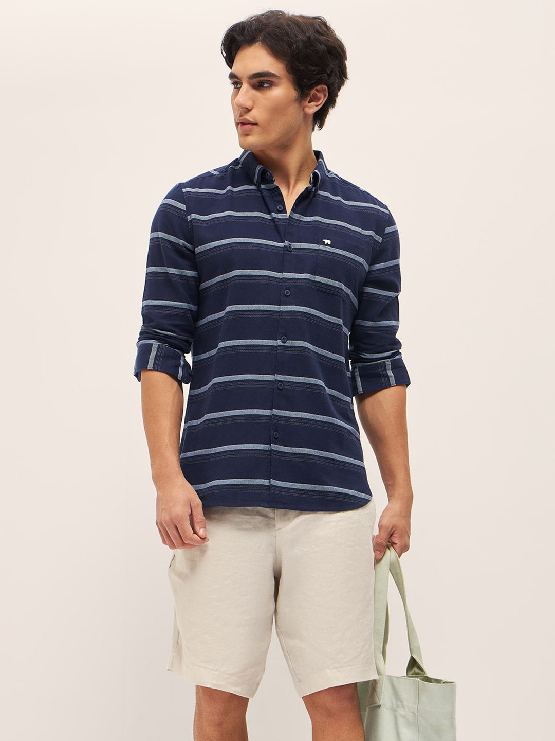 THE BEAR HOUSE Men Slim Fit Multi Stripes Casual Shirt
