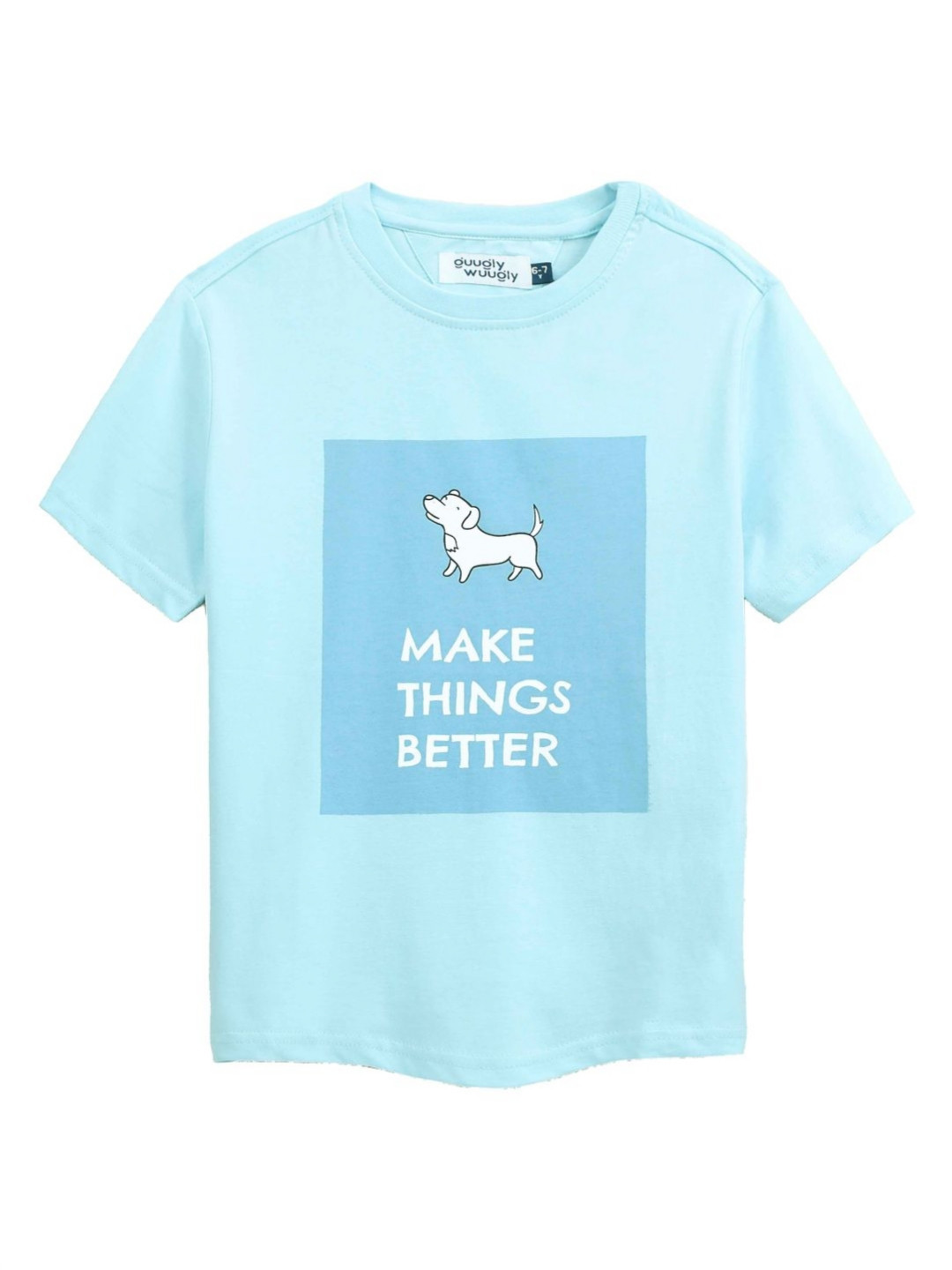 Guugly Wuugly Boys Graphic Printed Round Neck Cotton T-shirt