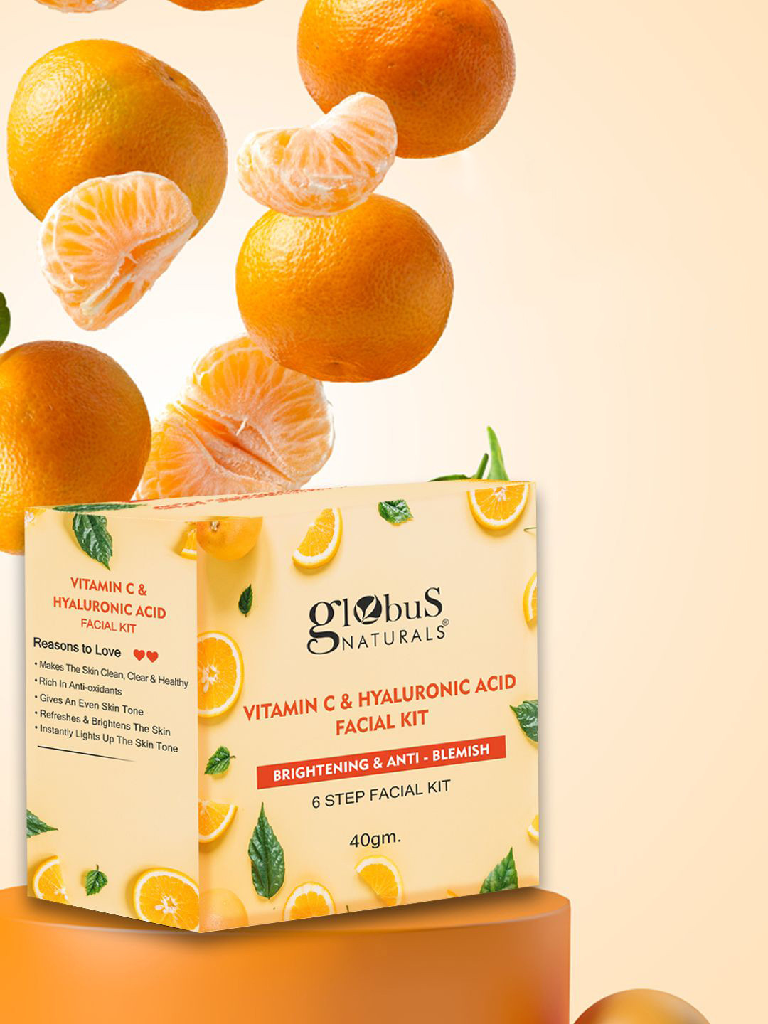 Globus naturals Vitamin C Skin Brightening 6 Step Facial Kit- 40g
