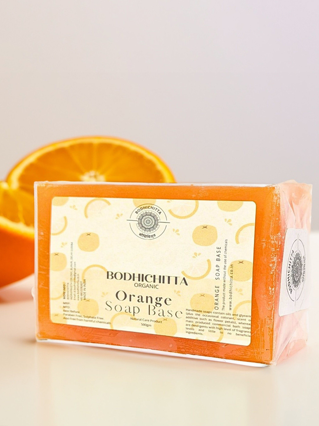 Bodhichitta Organic Orange Glycerin Soap Base-500gm