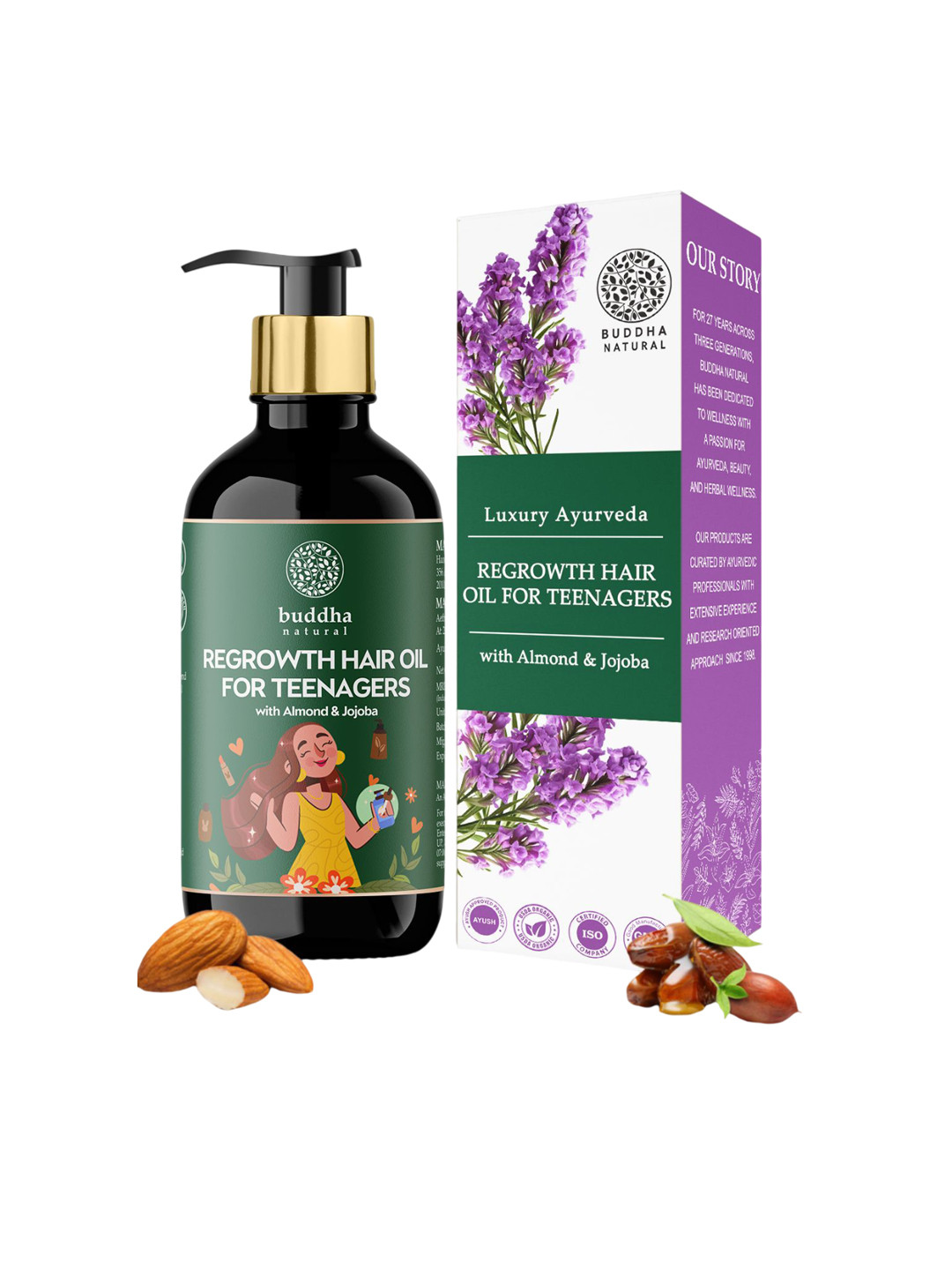 BUDDHA NATURAL Hair Regrowth Oil For Teenagers-200ml