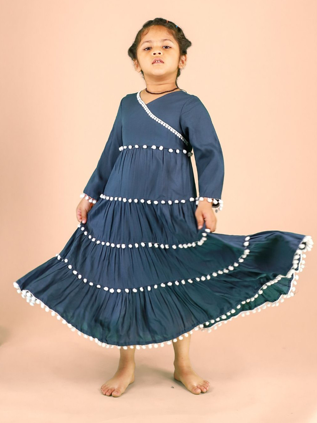 Bugandbees Striped Fit & Flare Midi Dress