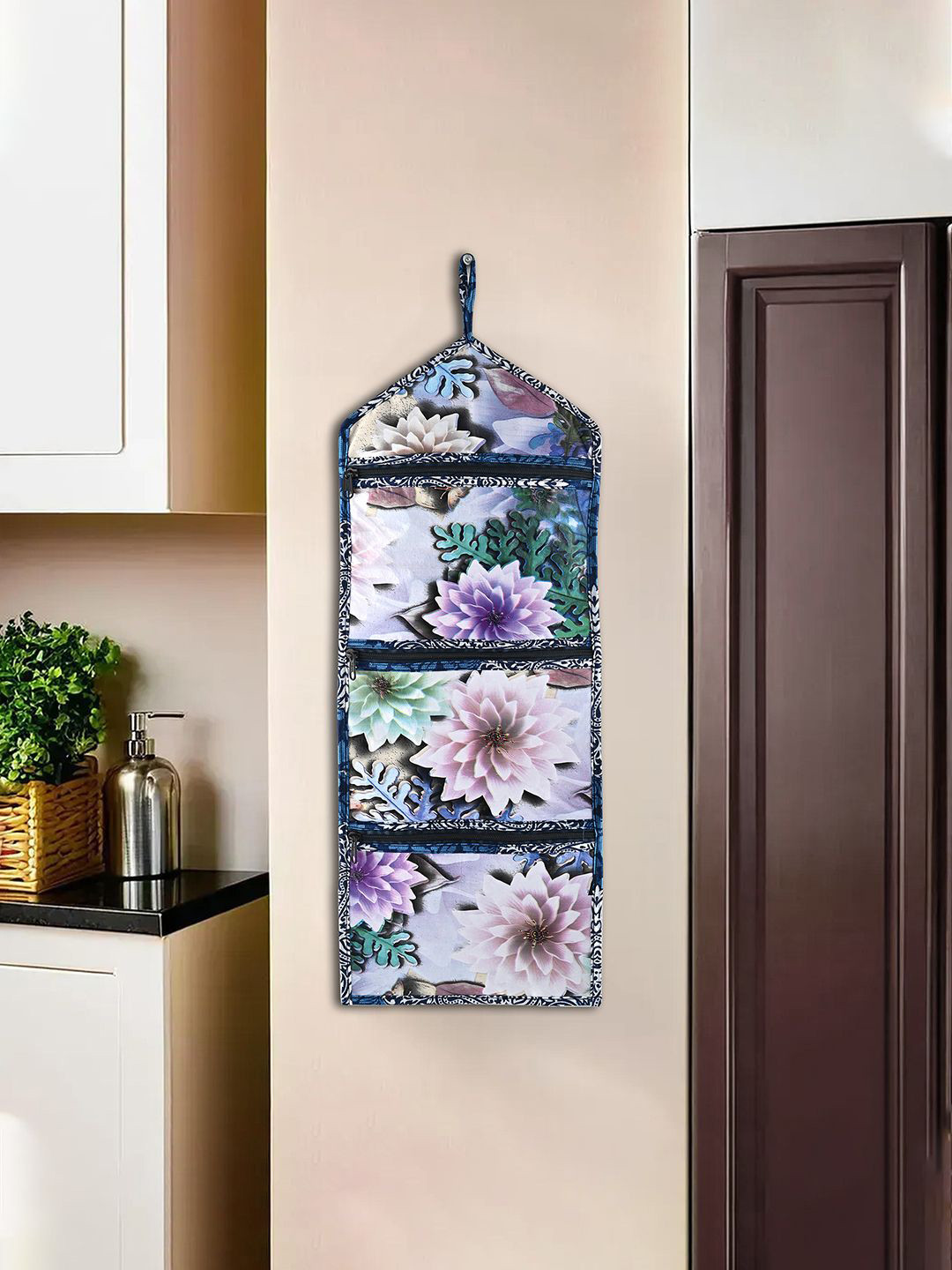 Kuber Industries Wall Hanging Closet Organizer for Wardrobe with 3 Pockets Letter Holder