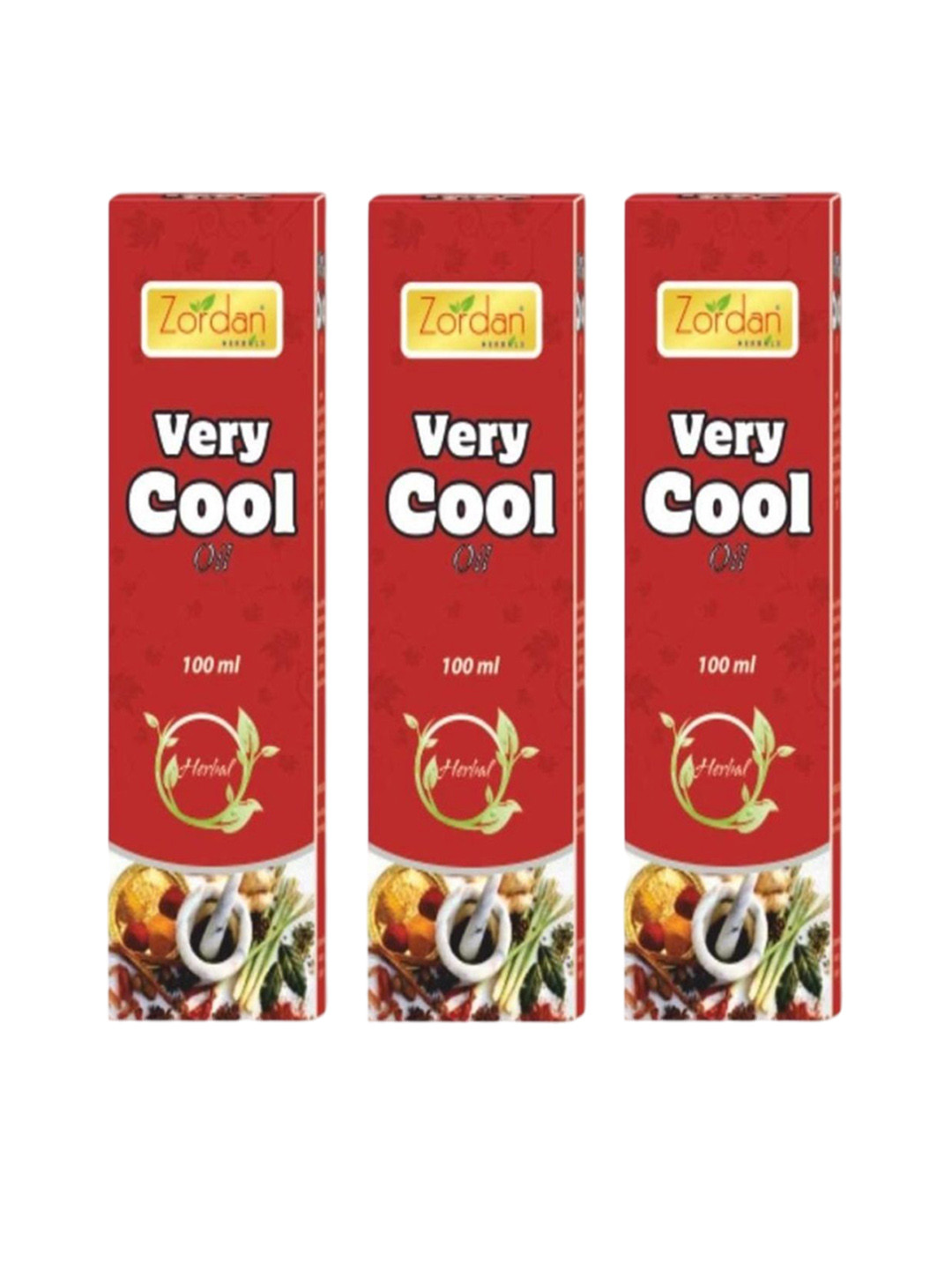 ZORDAN Set Of 3 Herbals Very Cool Hair Oil-100ml Each