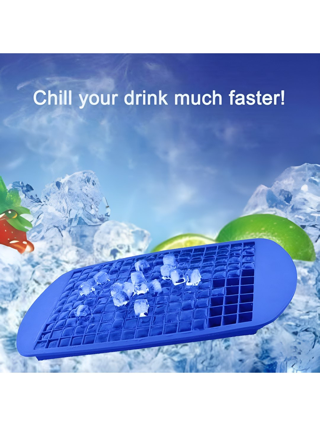 Bagonia Blue Silicone Ice Cube Tray