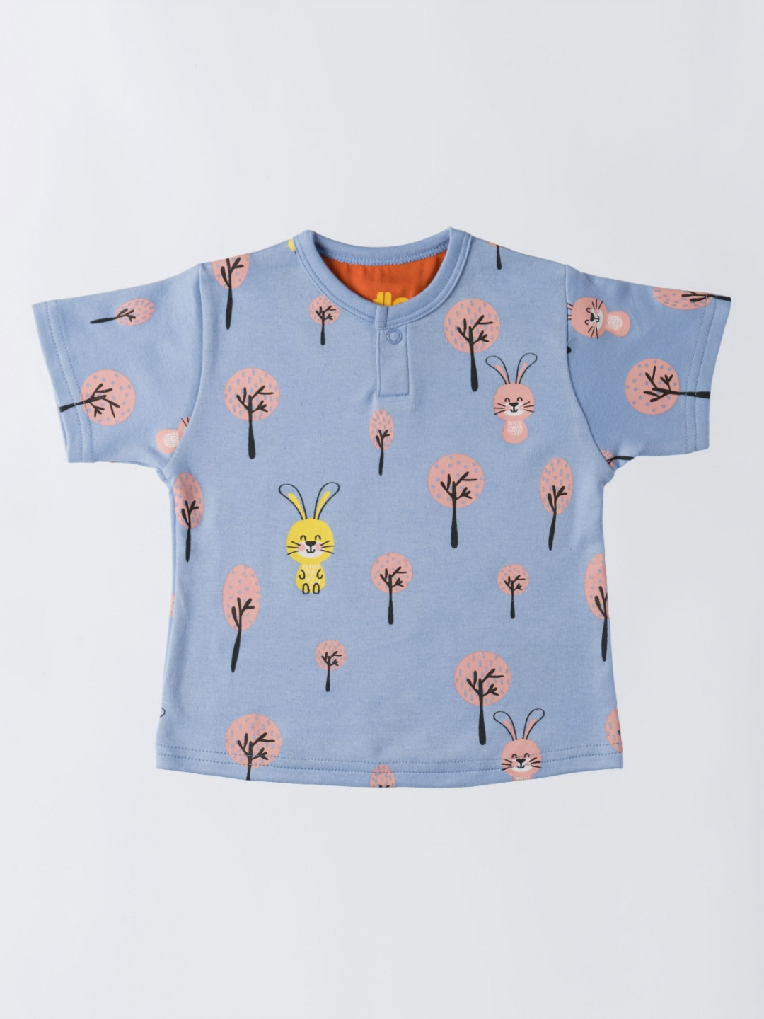 Totle Boys Conversational Printed Polo Collar Organic Cotton T-shirt