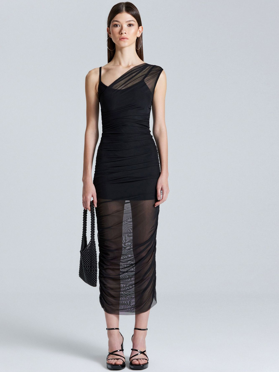 ZOMODA One Shoulder Midi Dress