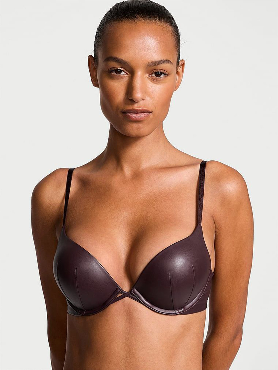 Victoria's Secret Very Sexy Bombshell Add-2-Cups Faux Leather Push-Up Bra