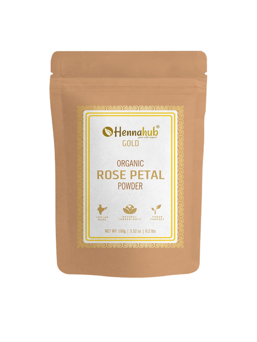 HENNAHUB Rose Powder For Natural Skin Refresher & Hydration Booster-100g
