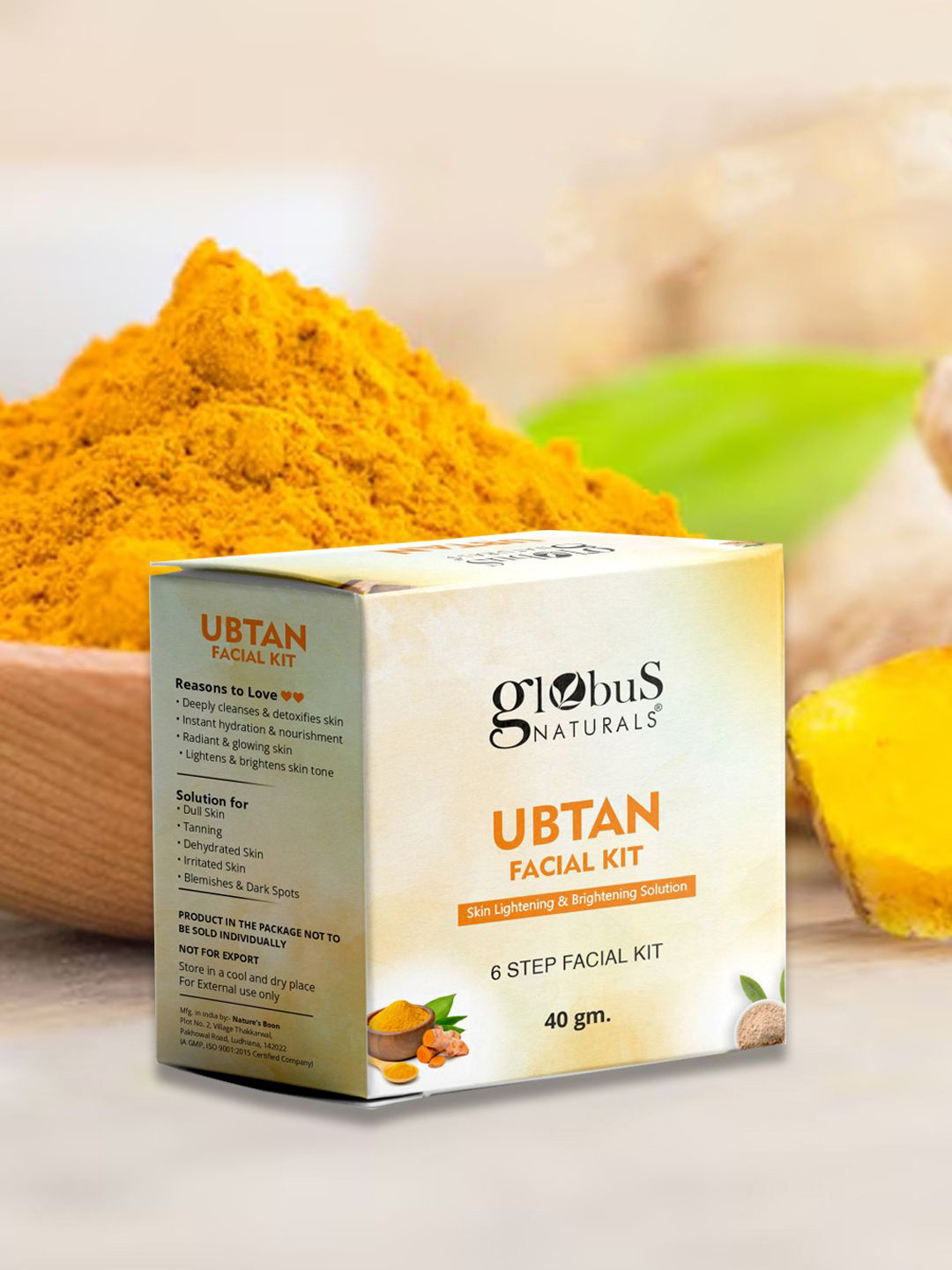 Globus naturals Brightening Ubtan 6 Step Facial Kit- 40 g