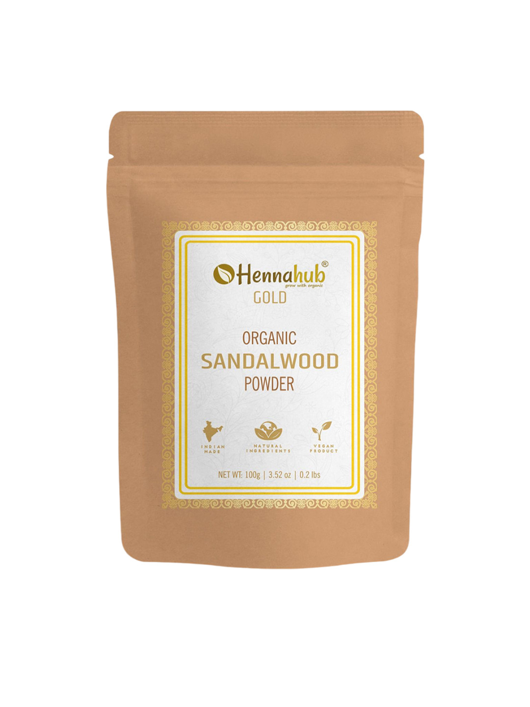 HENNAHUB Sandalwood Powder For Natural Skin Calmer & Glow Enhancer-100g