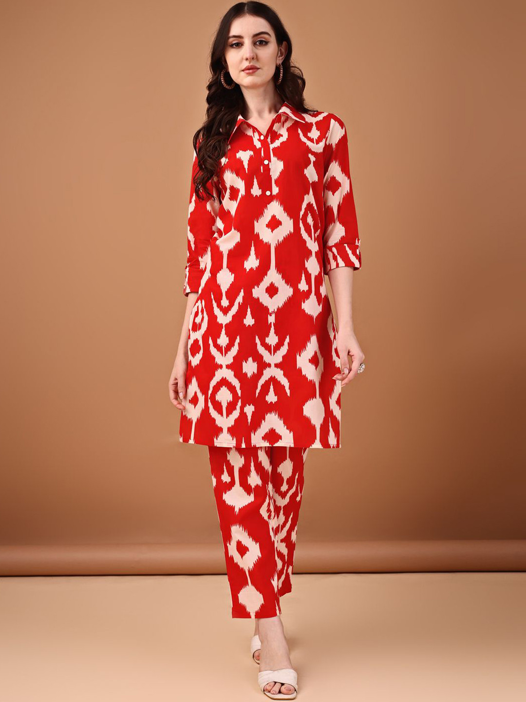 Anouk Rustic Printed Tunic With Trouser Co-Ords