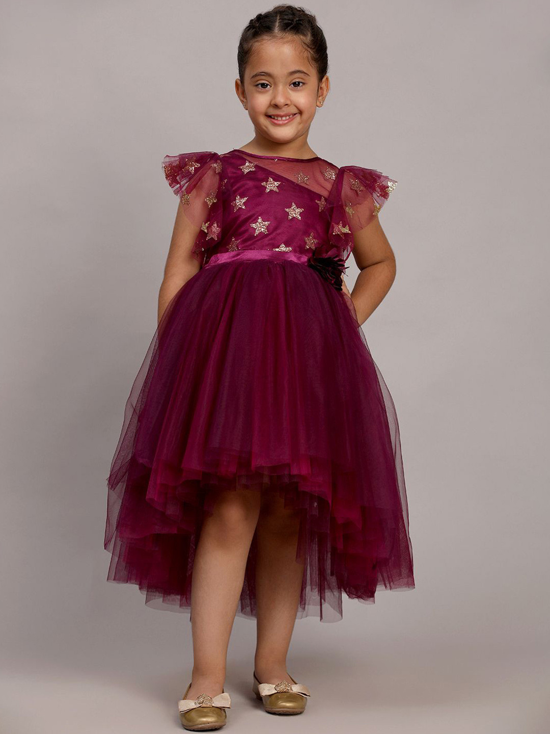 Toy Balloon kids Net Fit & Flare Dress