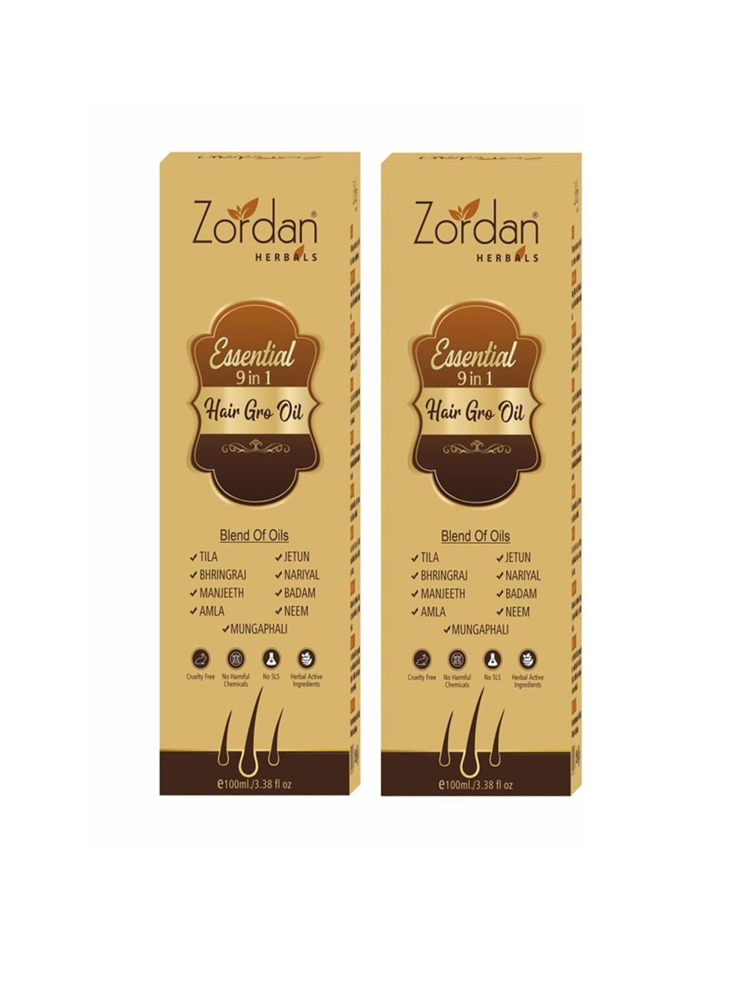 ZORDAN Set Of 2 Essential 9-In-1 Hair Gro Oil-100ml Each