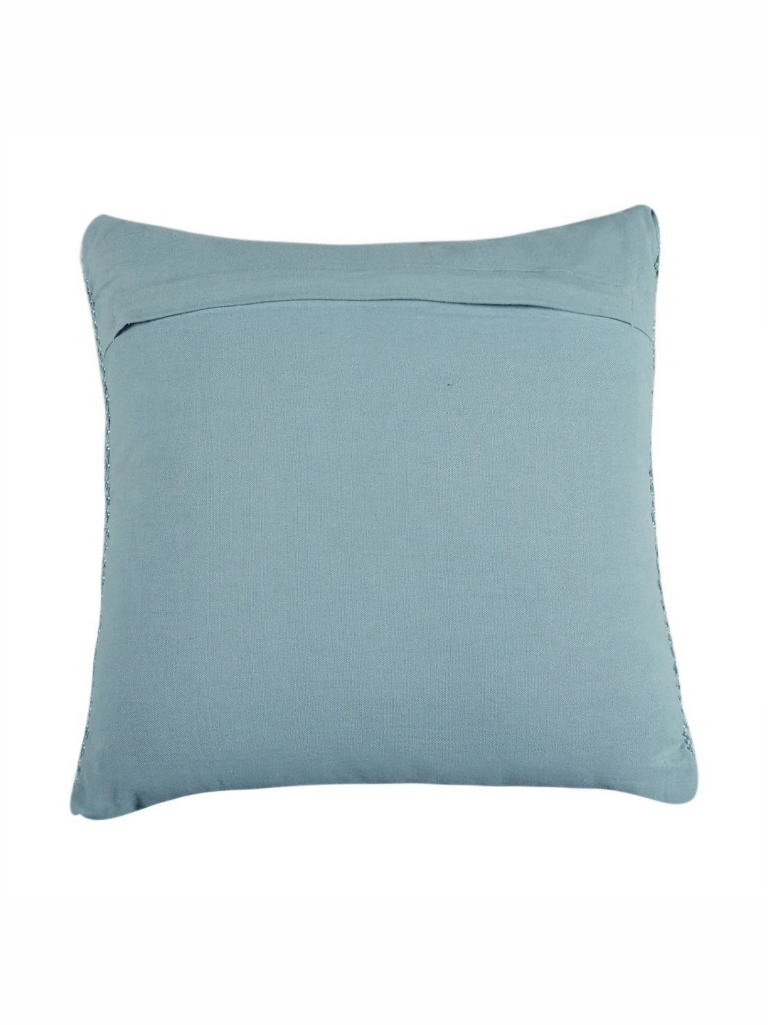 SASHAA WORLD Blue & White Textured Square Cotton Cushion Covers