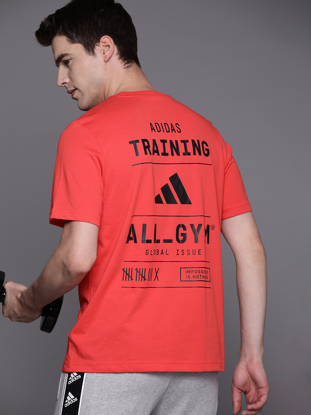 ADIDAS Men Typography Printed T-shirt