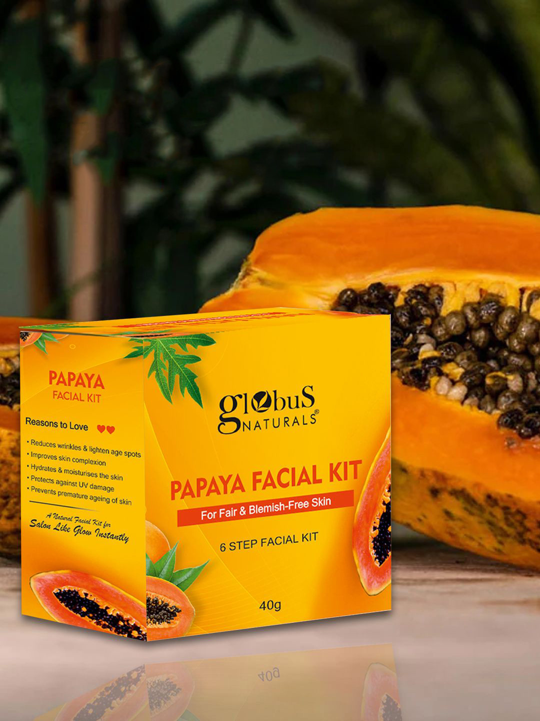 Globus naturals Anti-Tanning Papaya 6 Step Facial Kit - 40 g
