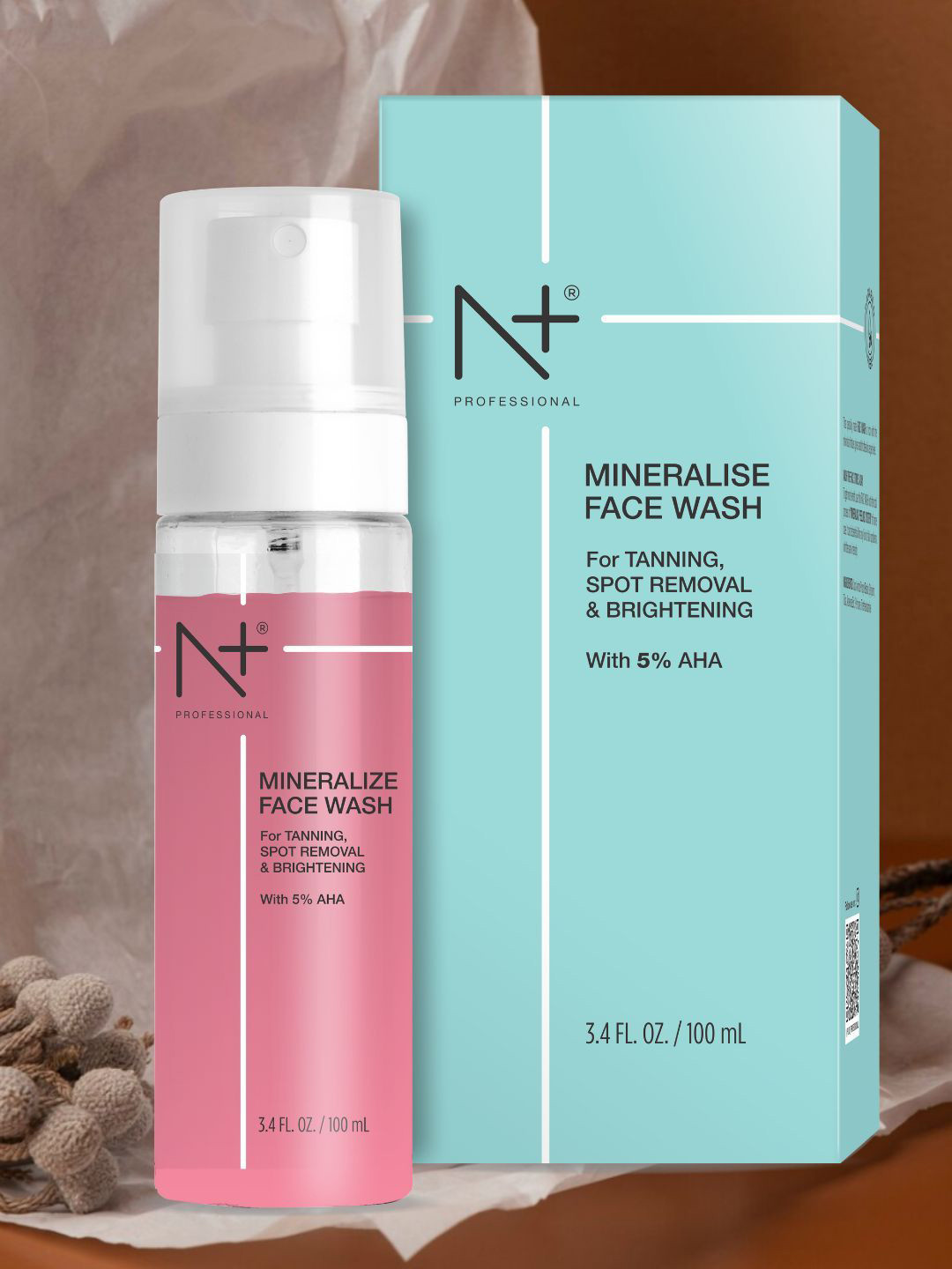 N Plus Professional Mineralise Face Wash With 5% AHA For Tan Removal-100ml