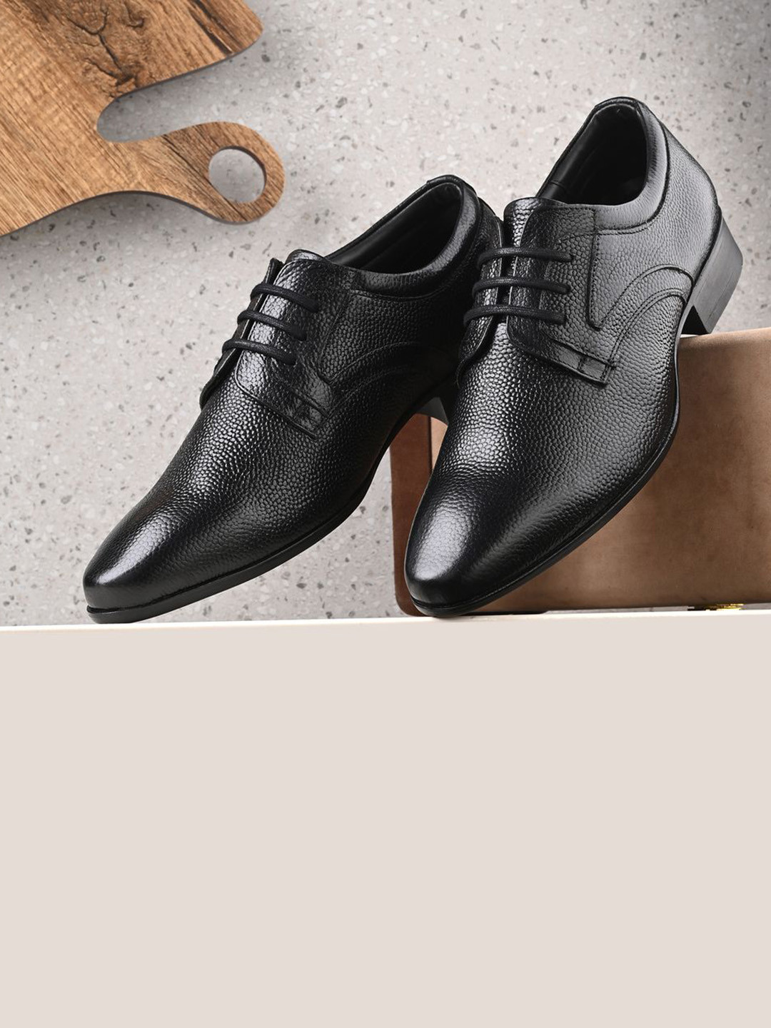 Auserio Men Leather Formal Derbys