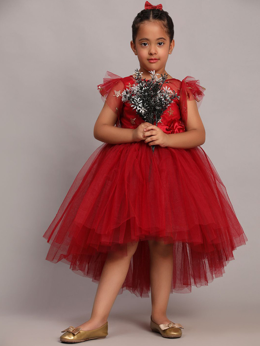 Toy Balloon kids Net Fit & Flare Dress