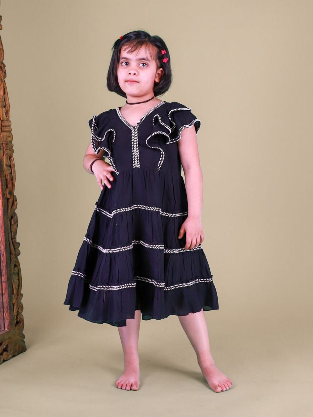 Bugandbees Striped Fit & Flare Dress