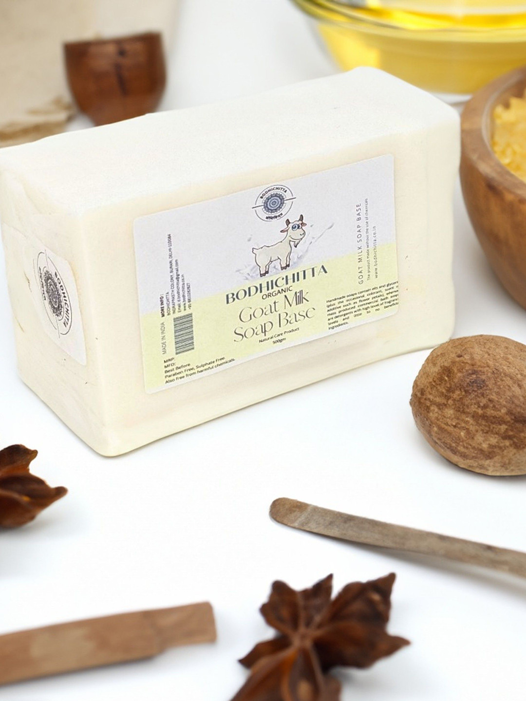 Bodhichitta Organic Goat Milk Soap Base- 500gm