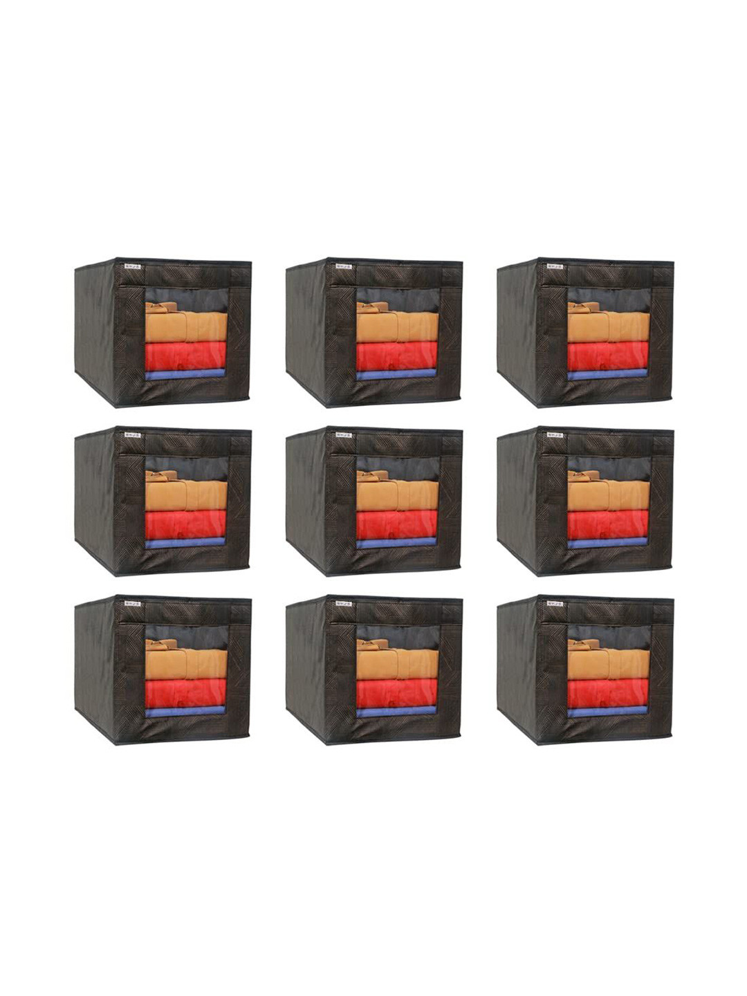 prettykrafts Black 6 Pieces Multi-Utility Organisers