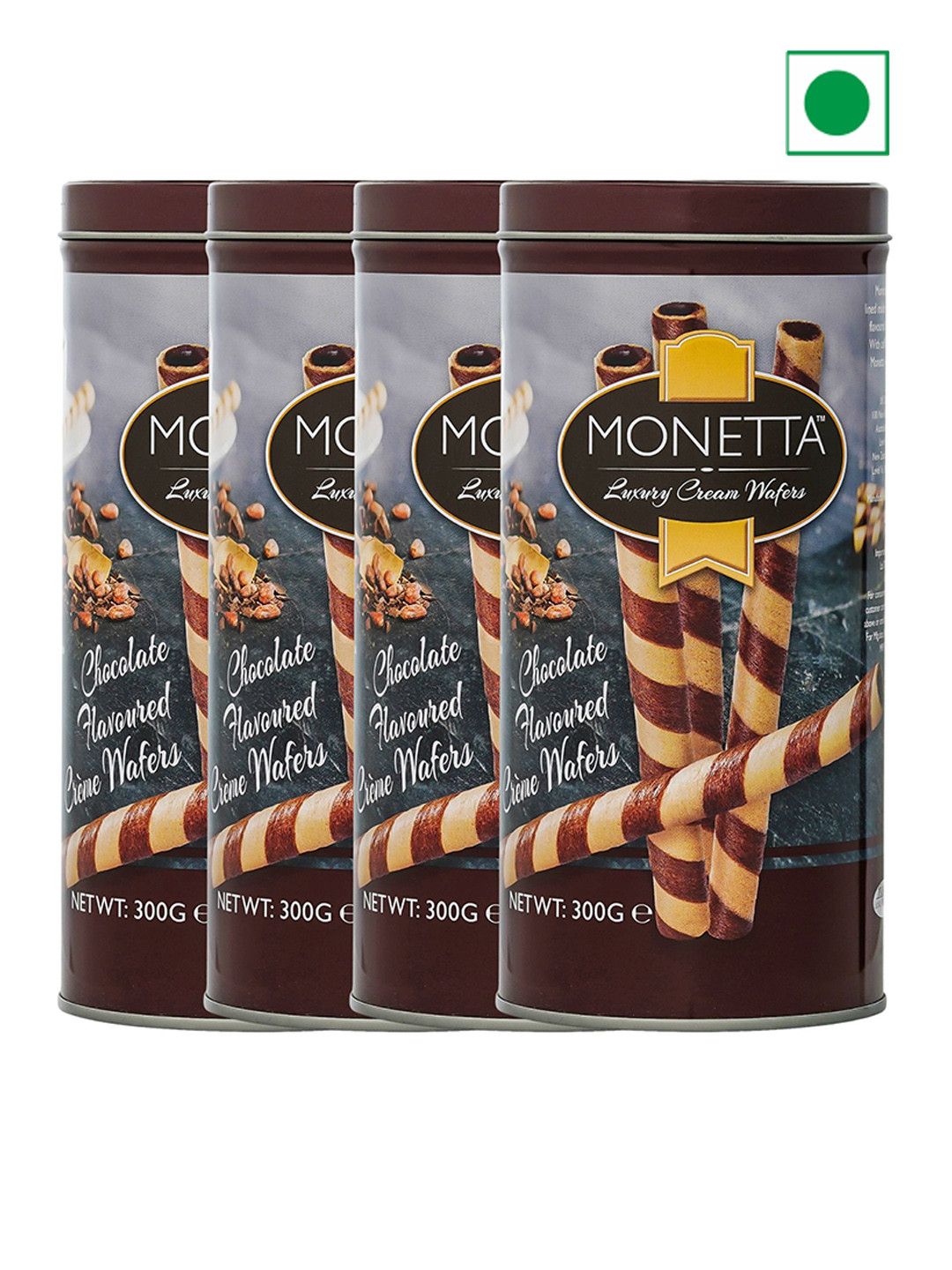 Monetta Set Of 4 Chocolate Wafer Sticks-1200gm