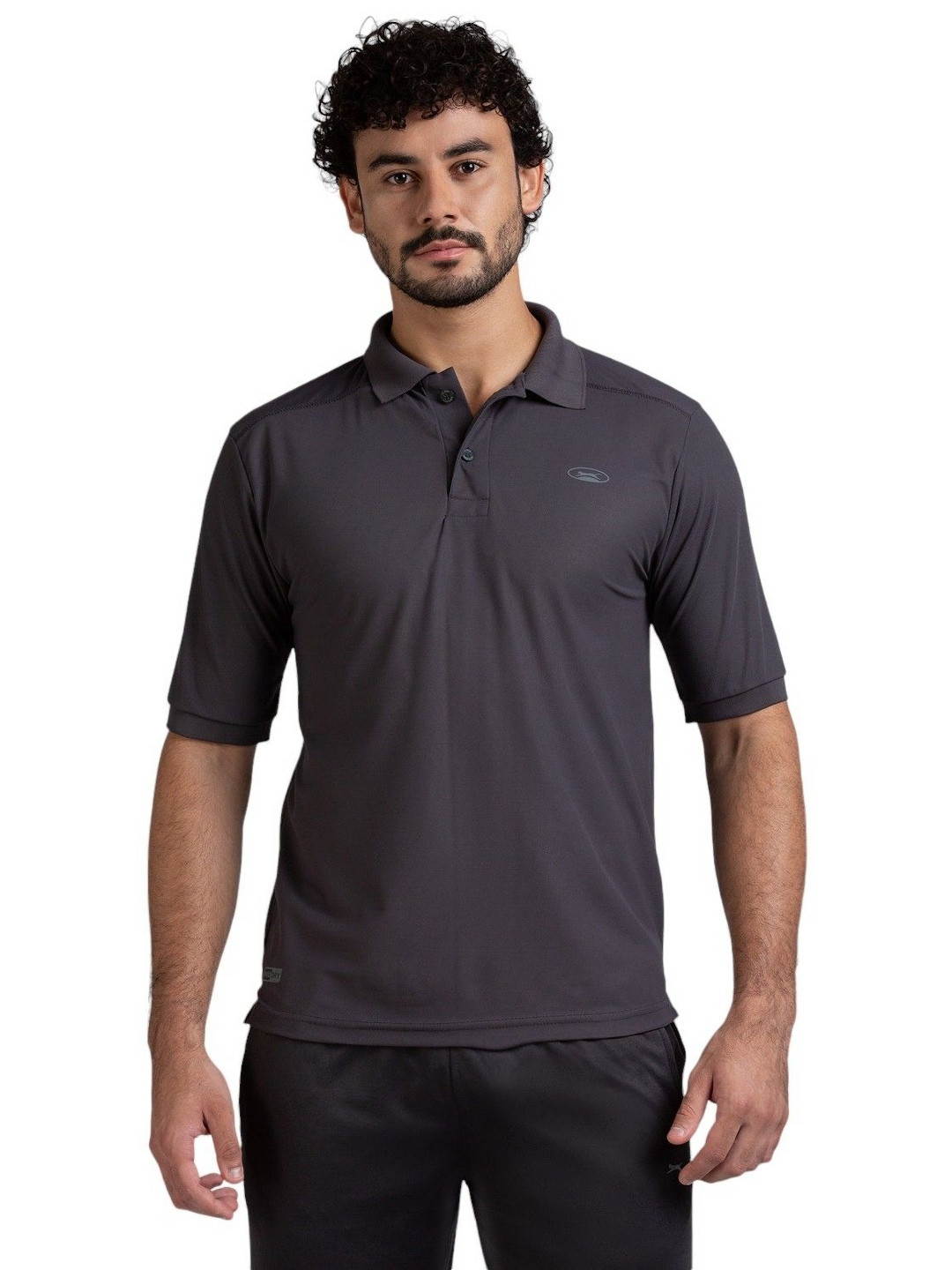 Black Panther Men Dri-FIT Solid Polo Collar T-shirt