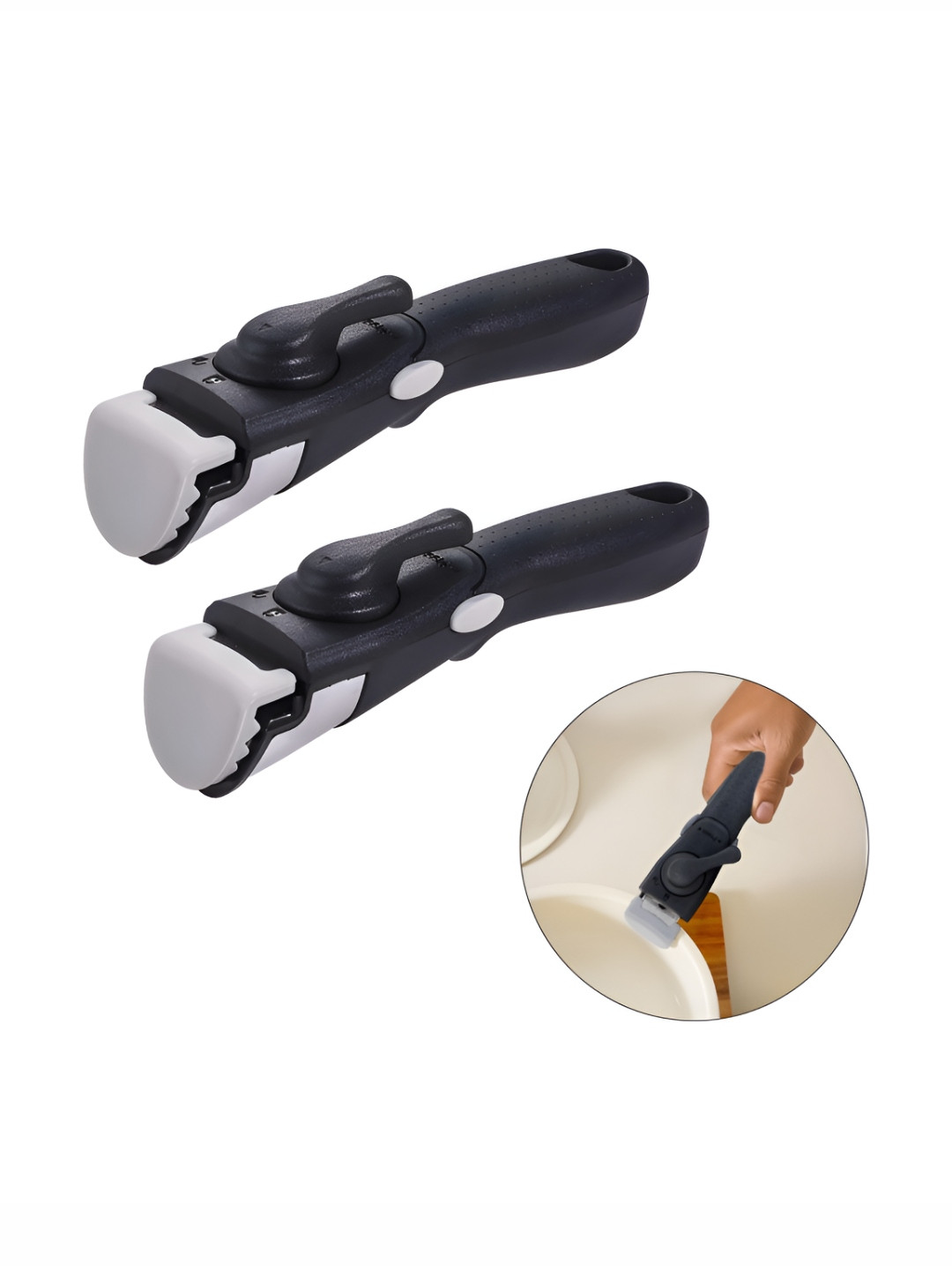 The Better Home Black 2 Pieces Dishwasher Safe Cookware Handle