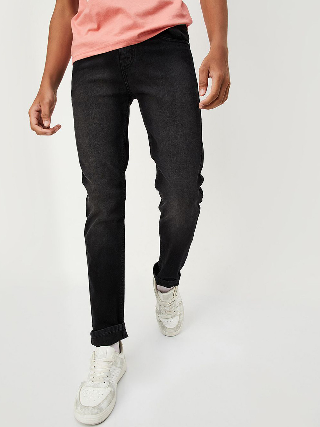 max Boys Low Distress Light Fade Mid-Rise Jeans