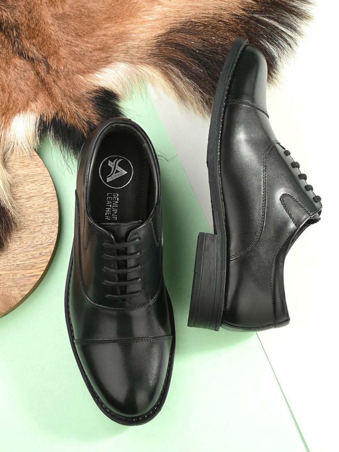 Auserio Men Leather Oxfords Formal Shoes