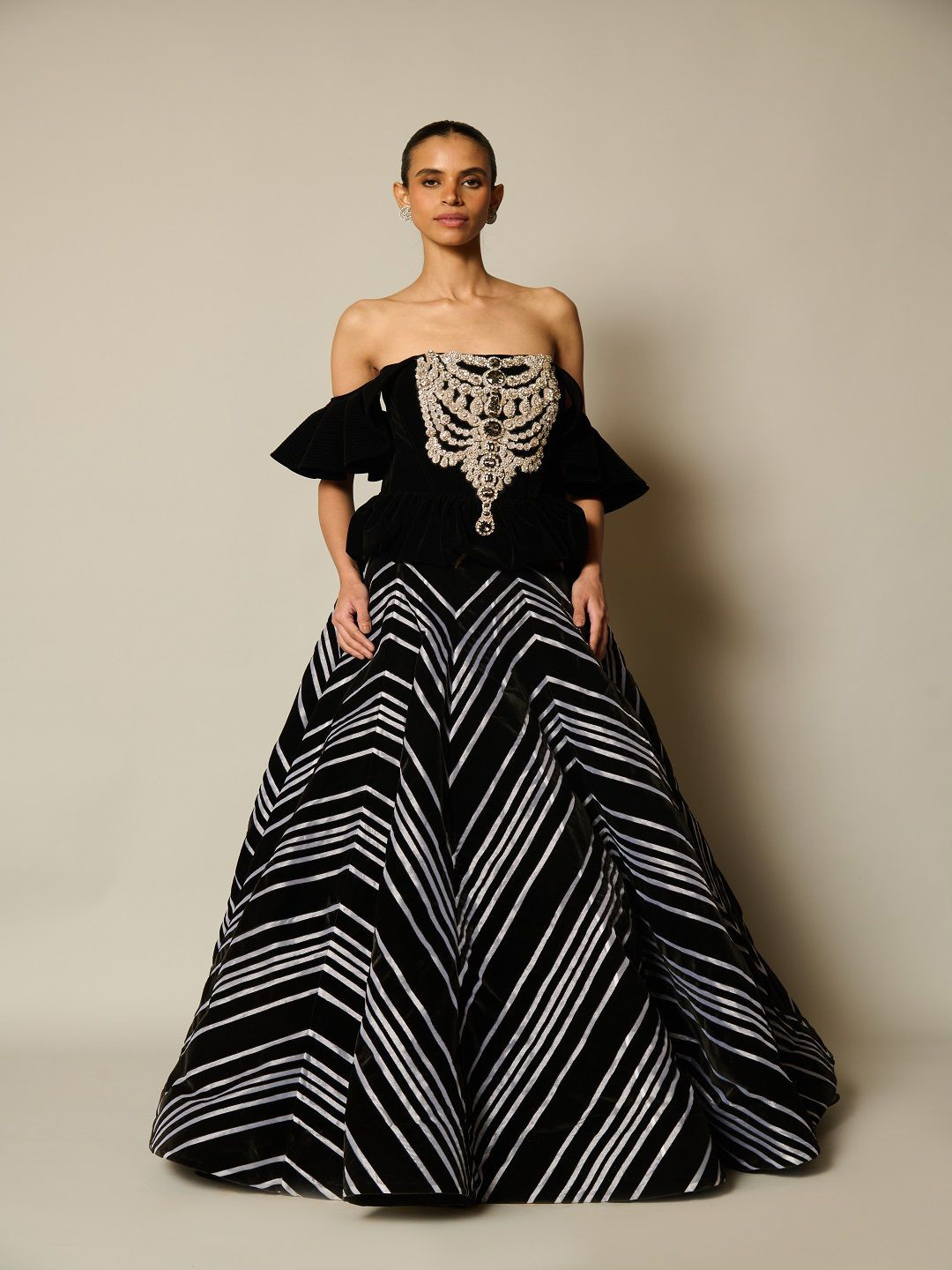 Siddartha Tytler Embellished Beads and Stones Ready to Wear Lehenga &