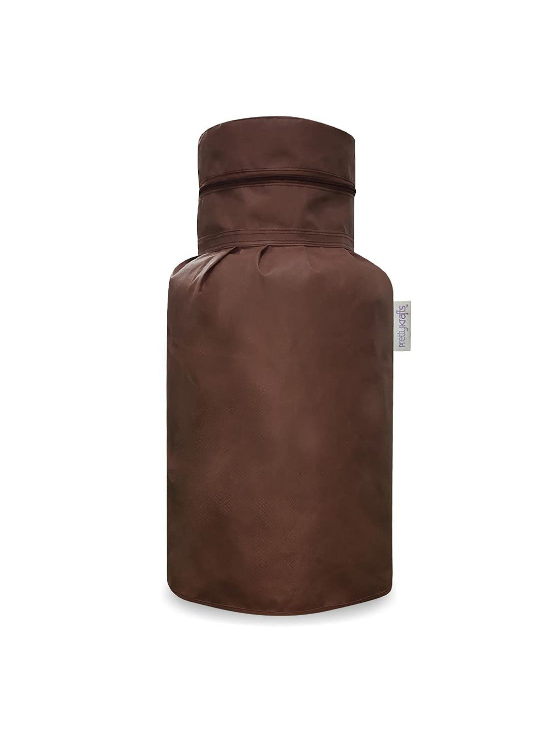 prettykrafts Brown Printed LPG Gas Cylinder Cover