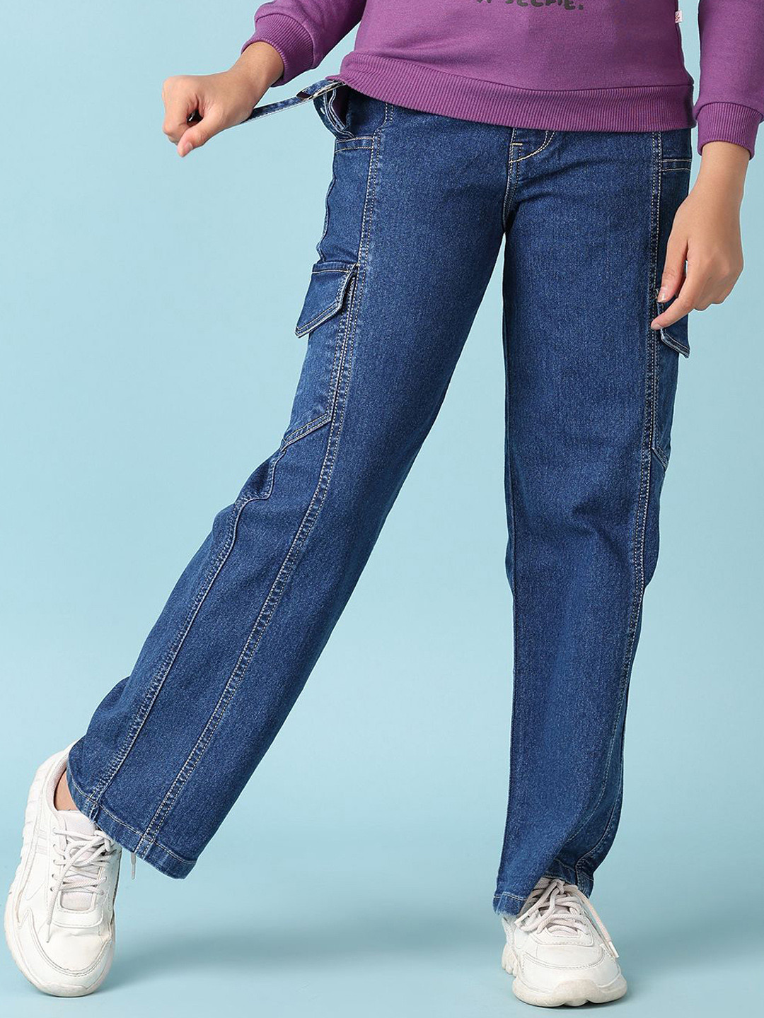 V-Mart Girls Clean Look No Fade Jeans