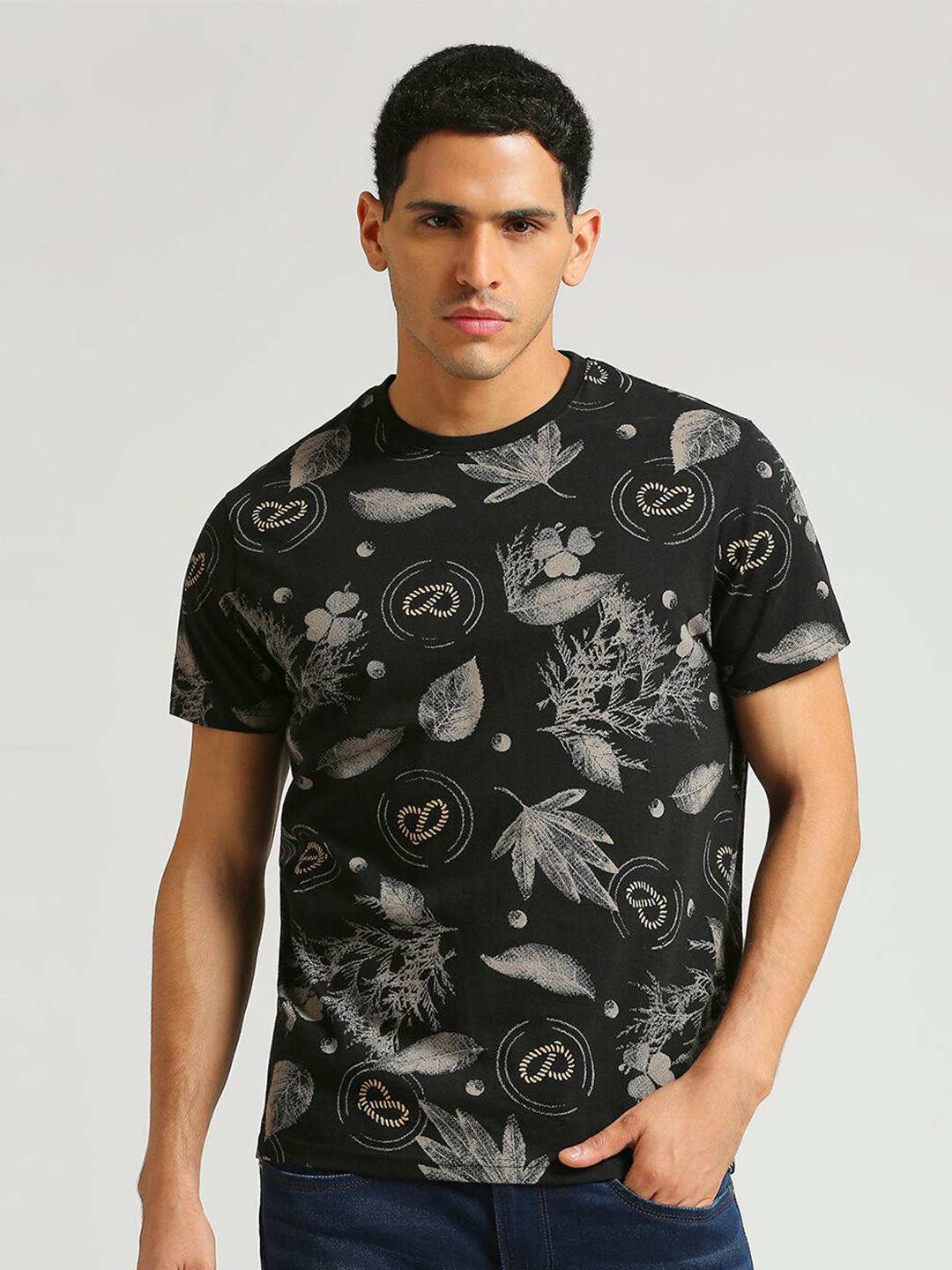 Pepe Jeans Maddox Conversational Printed Round Neck Pure Cotton Slim Fit T-shirt