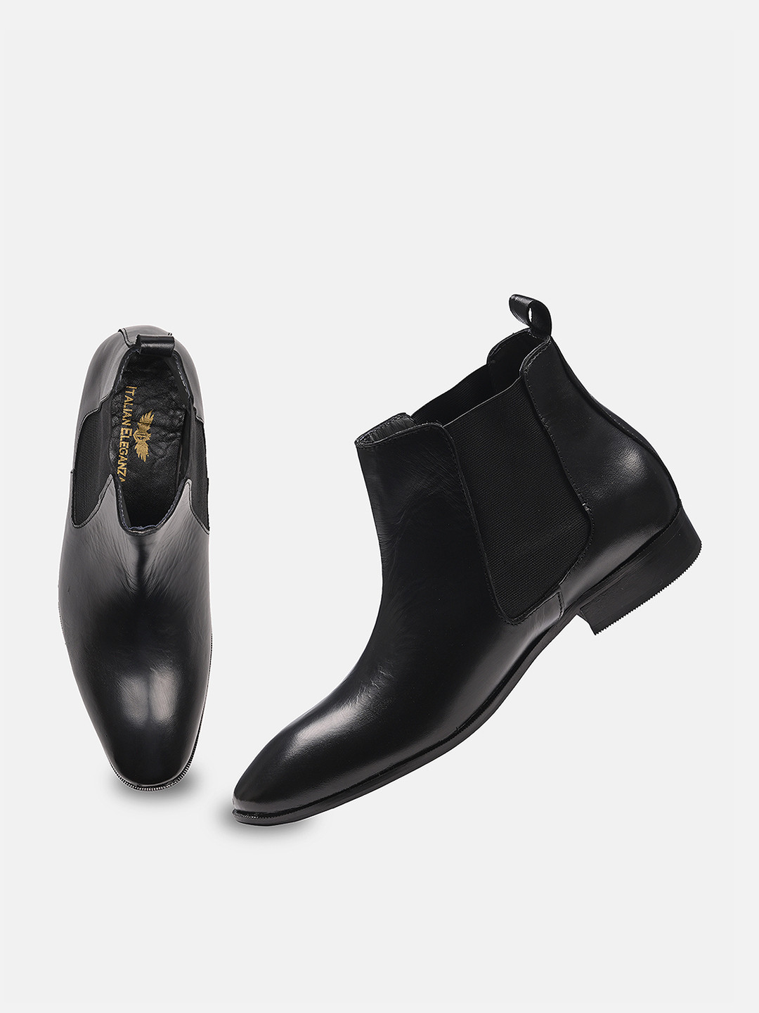 ITALIAN ELEGANZA Men Leather Chelsea Boots