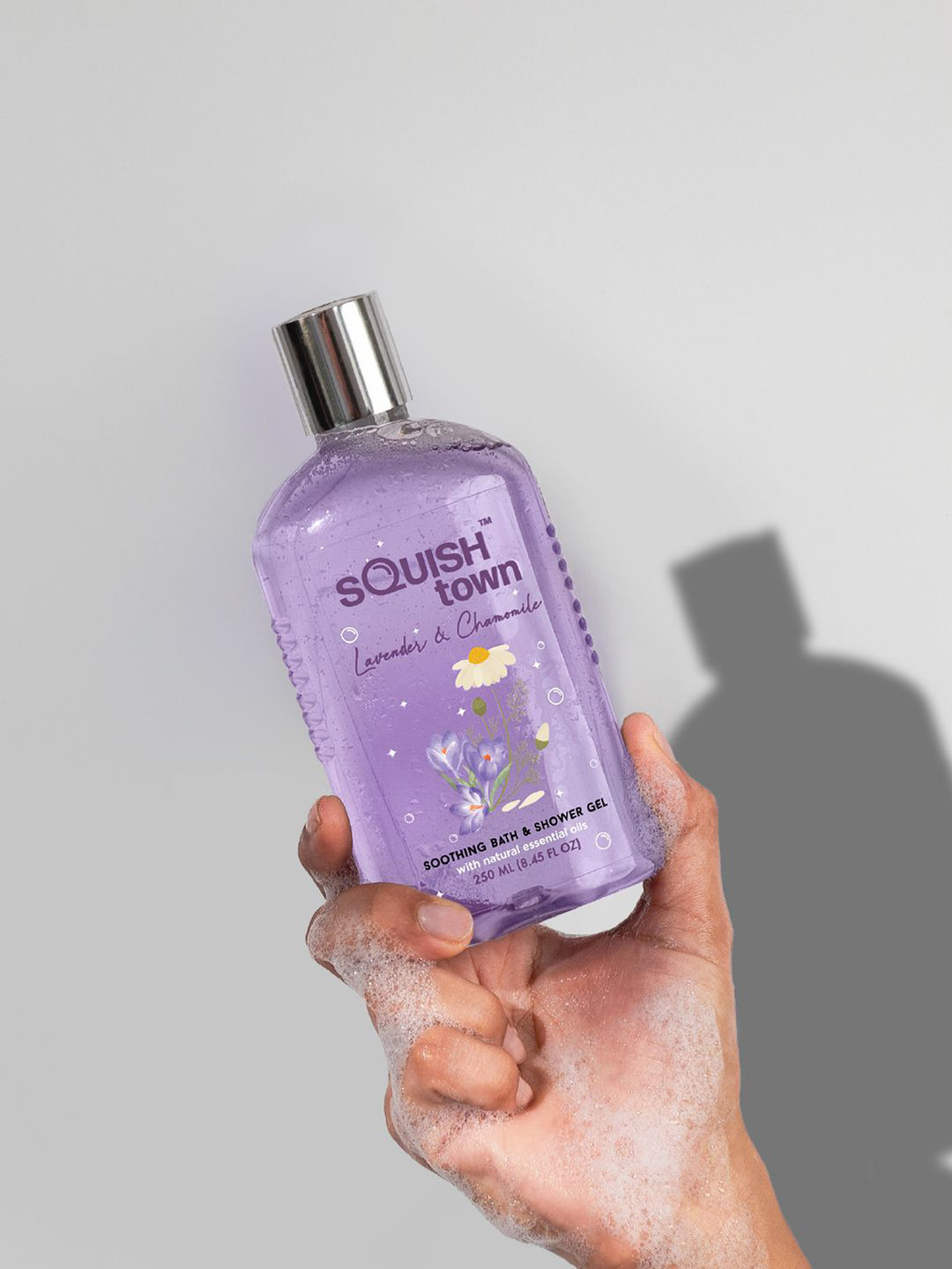 Squish town Lavender & Chamomile Sleep better & Rest Aromatherapy Bath & Shower Gel -250ml