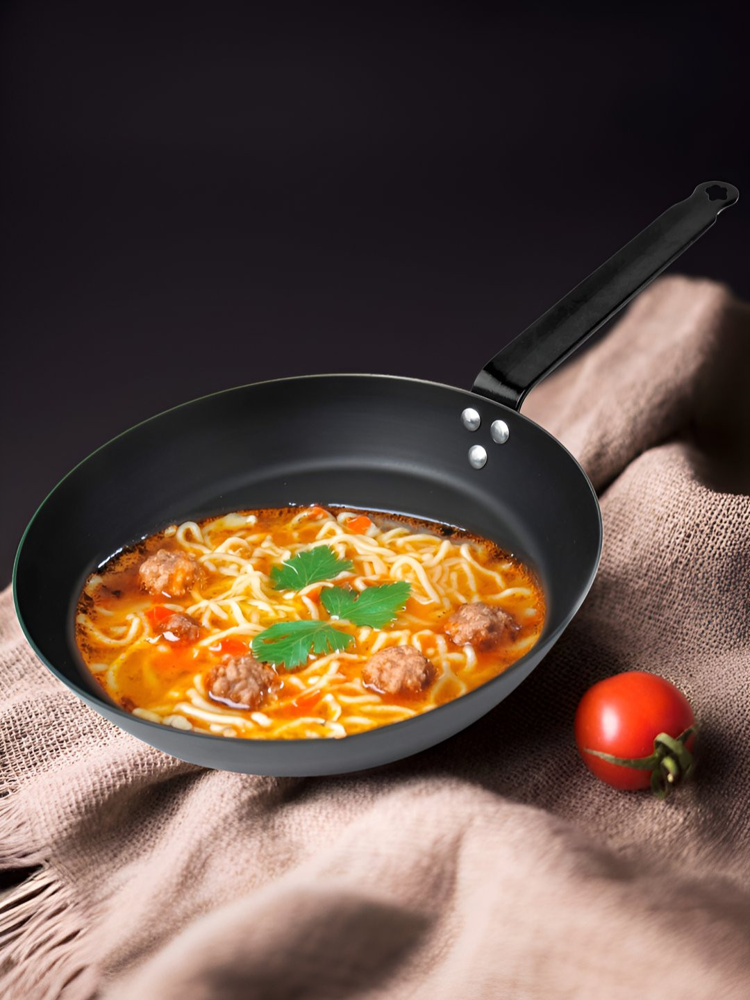 The Better Home Black Dishwasher Safe Carbon Steel Pan