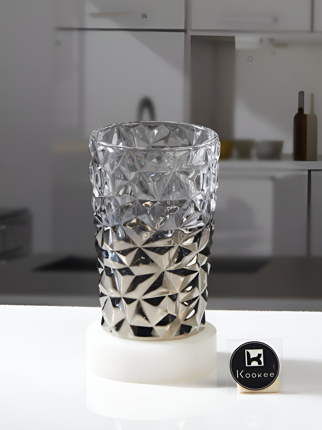 Kookee Beige-Toned Crystal Drinking Glass - 300ml