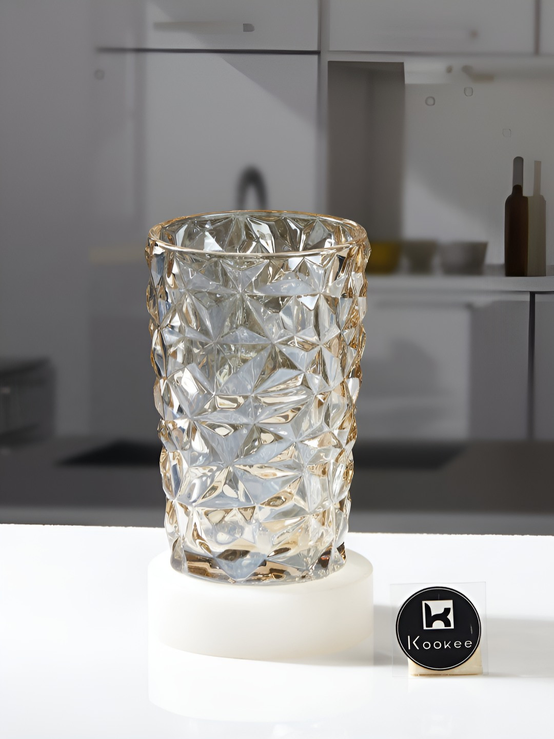 Kookee Brown-Toned Crystal Drinking Glass - 300ml